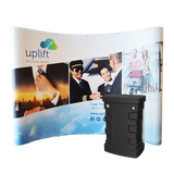 10ft Coyote Curved Graphic Trade Show Display Kit 01