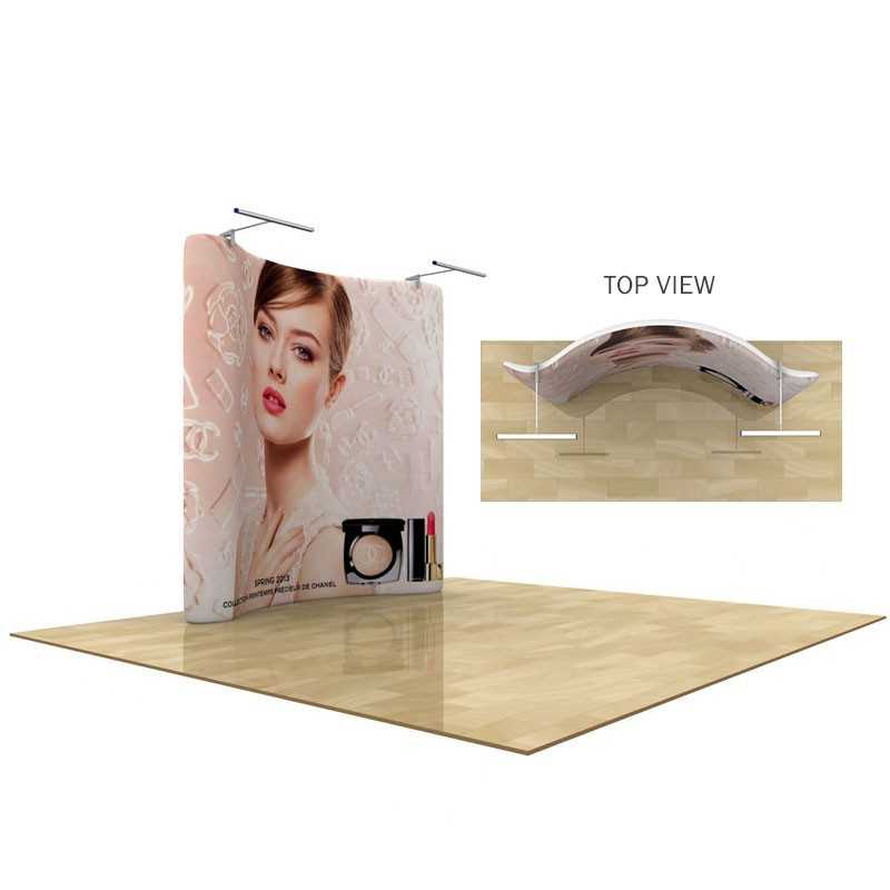 8ft Wave Tube Curve Trade Show Kit