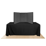 Promoter backlit table top display with gray color  on white background.