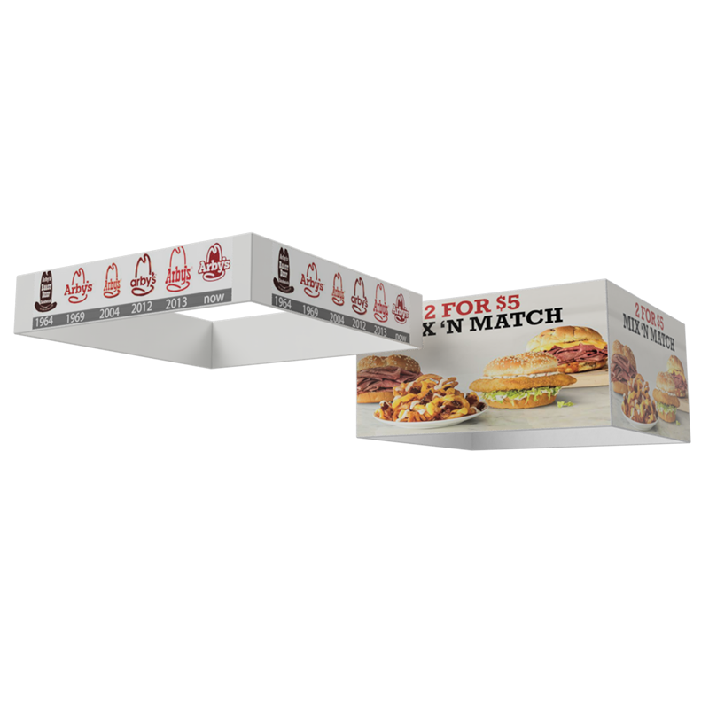 10ft Waveline Media Square Hanging Sign